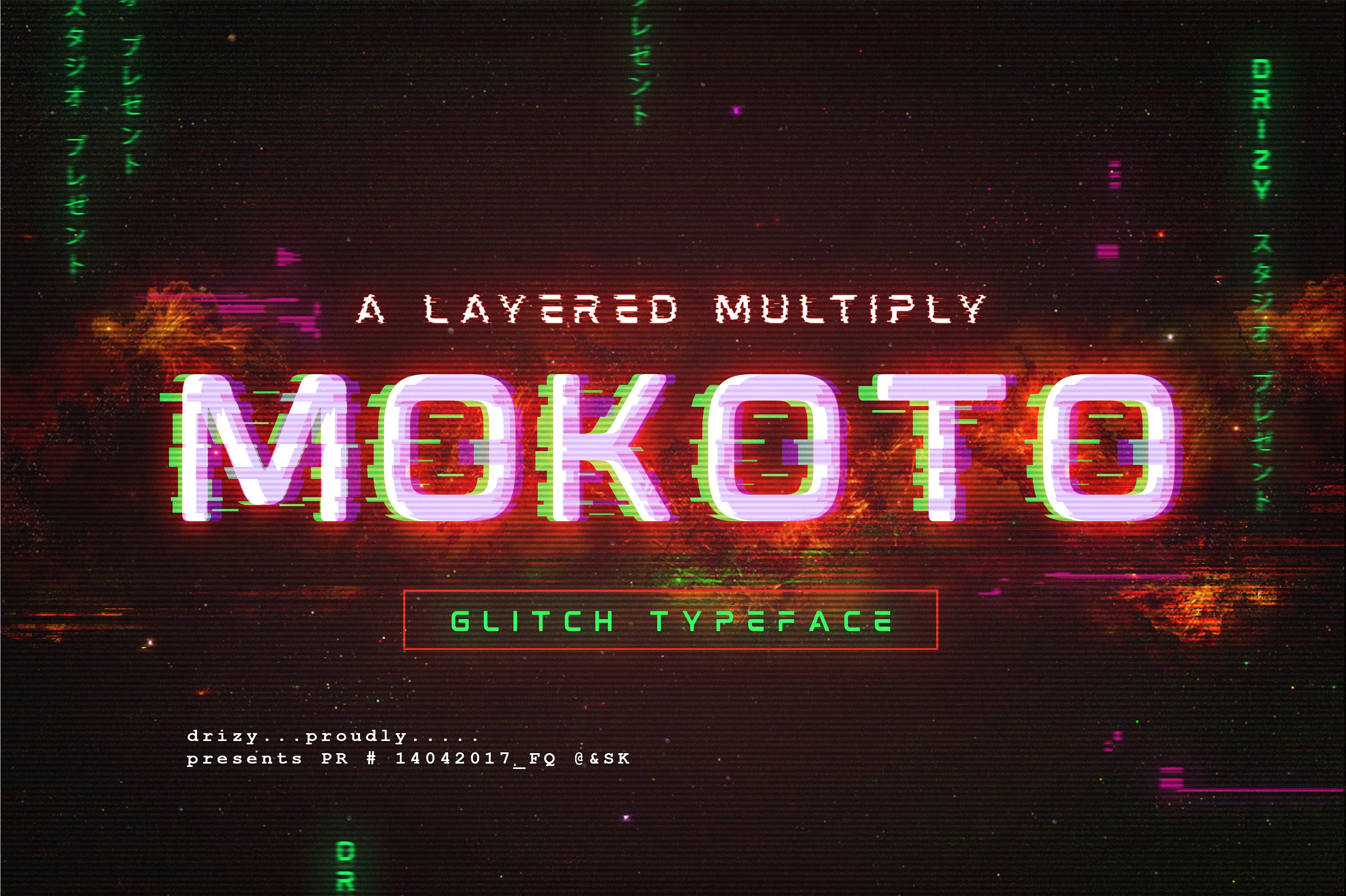 Download Шрифт "Mokoto Glitch Typeface Font" / Mokoto Glitch Typeface Font - Шрифт на тему графика font typeface glitch mokoto futuristic ttf otf sci-fi layer hipster vhs hype experimental analog signal tv error system screen virus ghost drizy trixie typography fontsdisplay layered fantasy