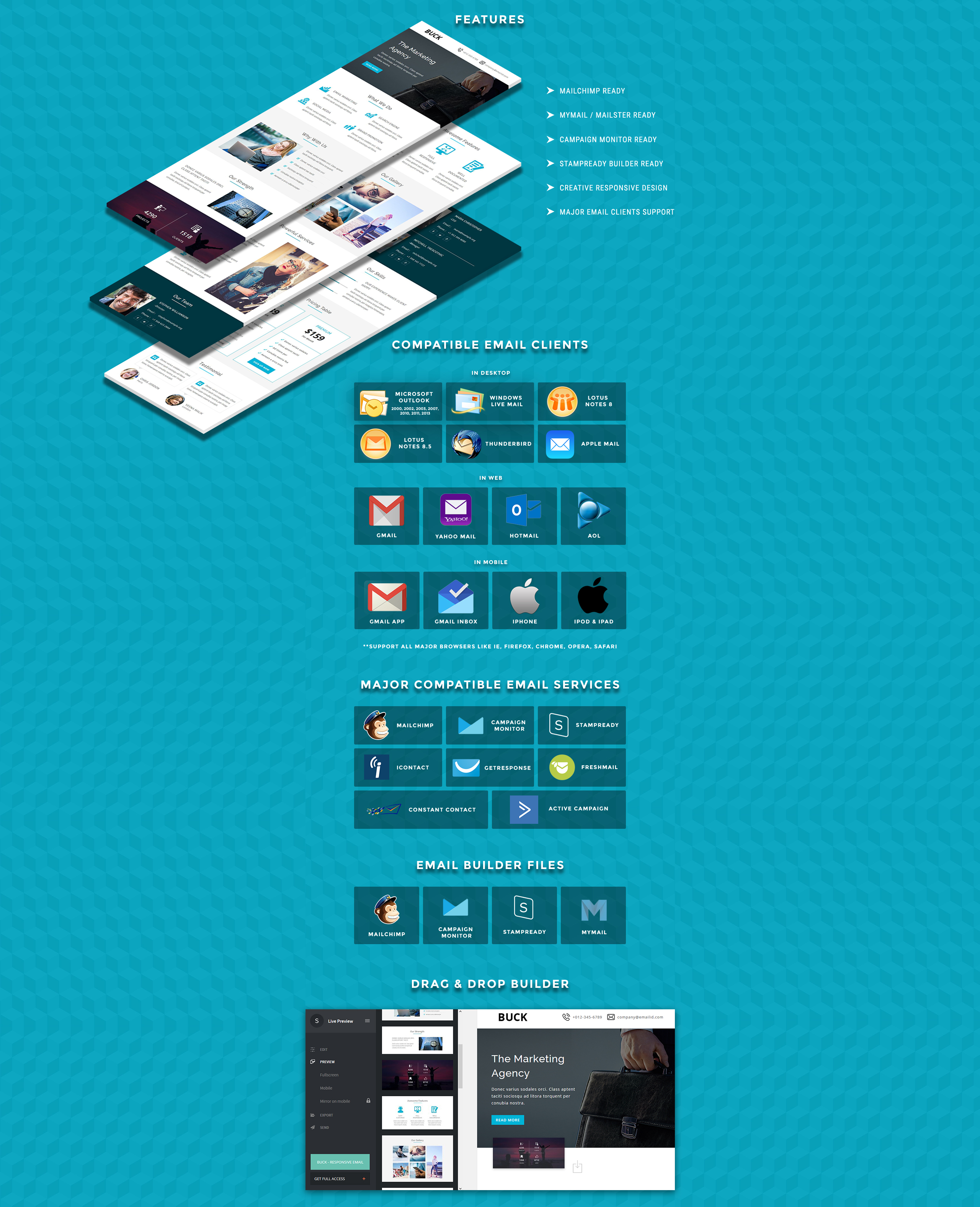 адаптивный шаблон электронной почты шаблон информационного бюллетеня
