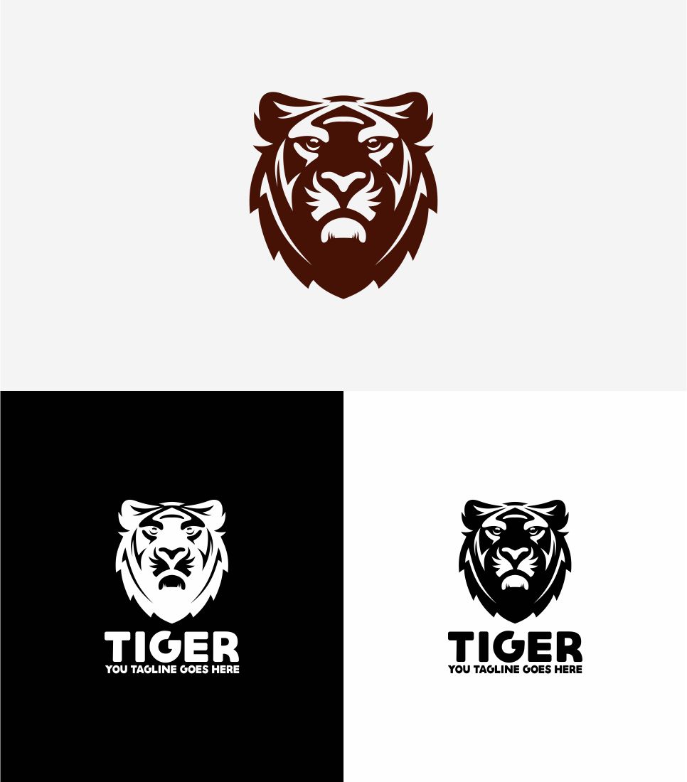 Download Шаблон логотипа "Tiger Logo Template" / Tiger Logo Template - Шаблон логотипа на тему графика academy baseball basketball cat clubs football guard jaguar king lion modern panther power puma security shield simple sport strong team tiger