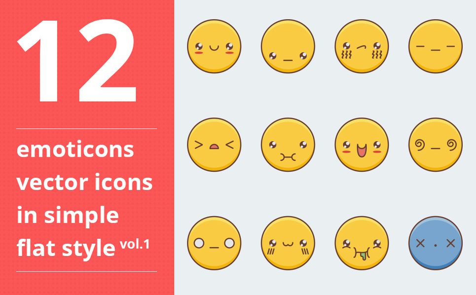 Emotions vector icons set vol.1 Iconset Template Small Screenshot Emotions vector icons set vol.1 Iconset Template