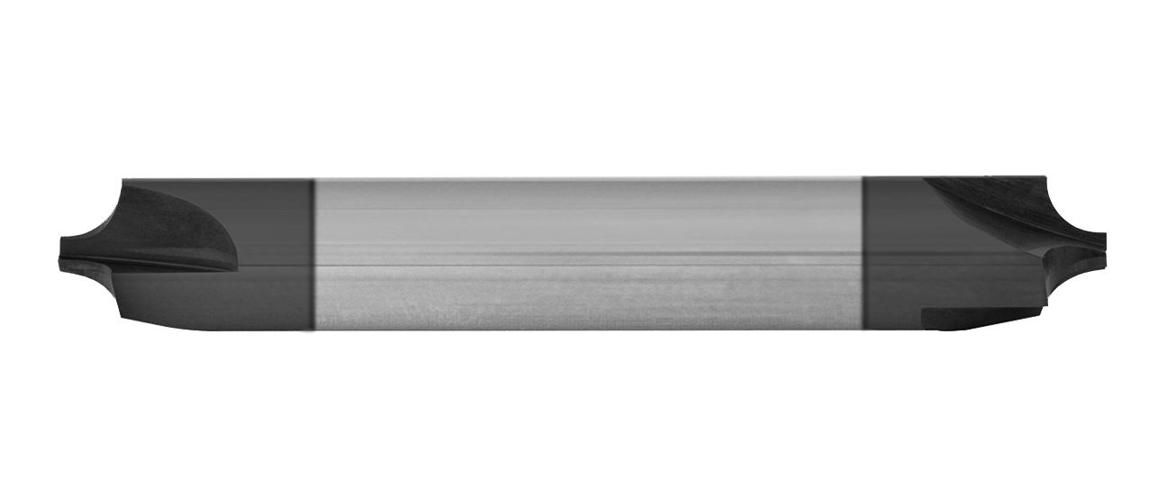 Corner Rounding End Mill Solid Carbide Altin Coated R0.062 (.100 Minor Dia). X (.077 Cut Depth) 1/4 Shank 2-1/2 Oal