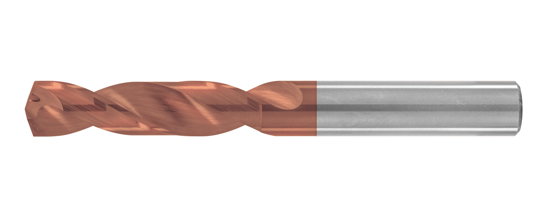 Coolant Thru Carbide Drill Zirc (Zrcn) .335 Diameter 47Mm Flute Length 140 Degree Drill Point (Web Thinned) 10Mm Shank 89Mm Oal