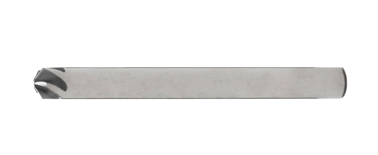 Helical Chamfer Mill Carbide Uncoated Angle 60 Flutes 5 Loc 0.165 Tip Dia 0.06 Shank Dia 0.25 Oal 2.5