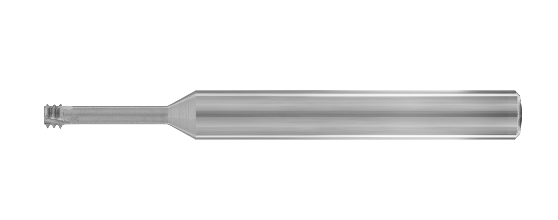 Long Reach Thread Mill Carbide (M2-.4 Pitch) Internal .056 Dia X .200-Neck (1/8 Shank) 1-1/2 Oal
