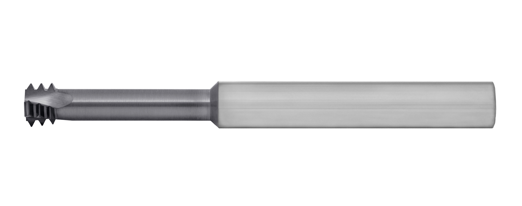 Long Reach Thread Mill Carbide Versa (Alcrn) (M5-.8 Pitch) Internal .150 Dia X .700-Neck (1/4 Shank) 2-1/2 Oal