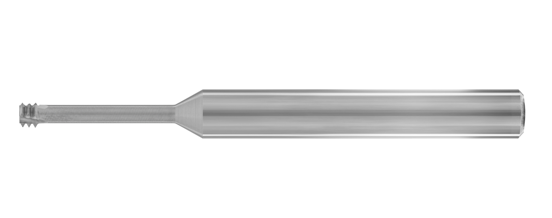 Long Reach Thread Mill Carbide (M2.5-.45 Pitch) Internal .073 Dia X .350-Neck (1/4 Shank) 2-1/2 Oal