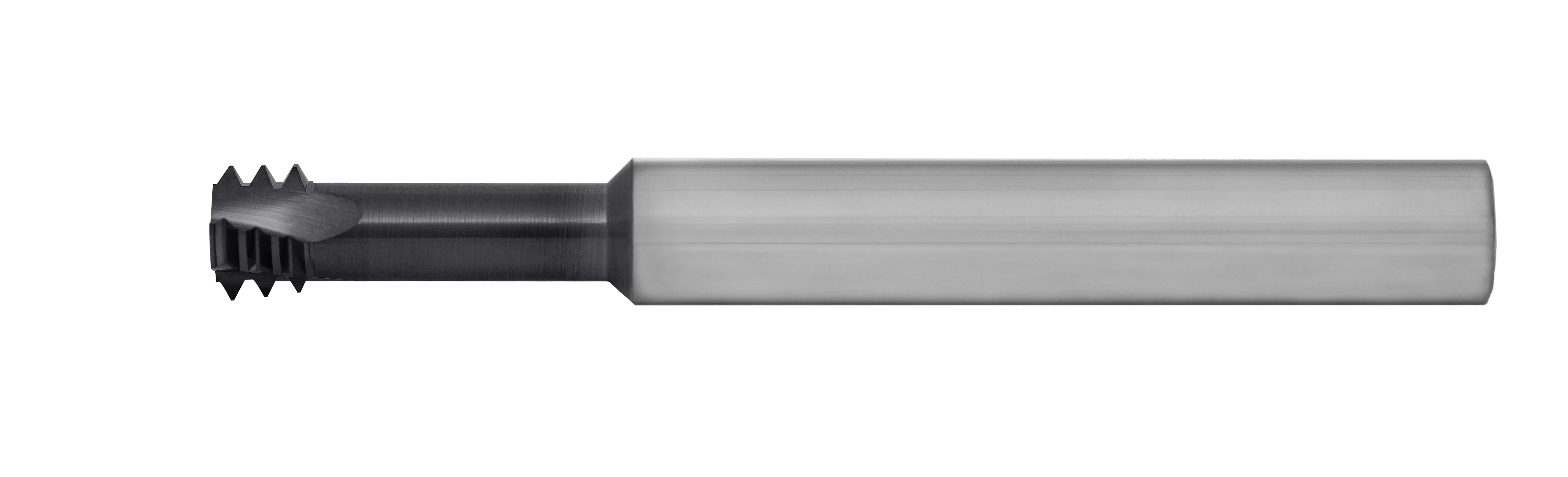 Long Reach Thread Mills (Tmlr) Altin Coated Solid Carbide 3/4-12-Min Id Thread/Pitch 0.495-Tool Dia 1.200-Loc (0.500-Shank Dia 4.00-Oal) Internal Threading Only