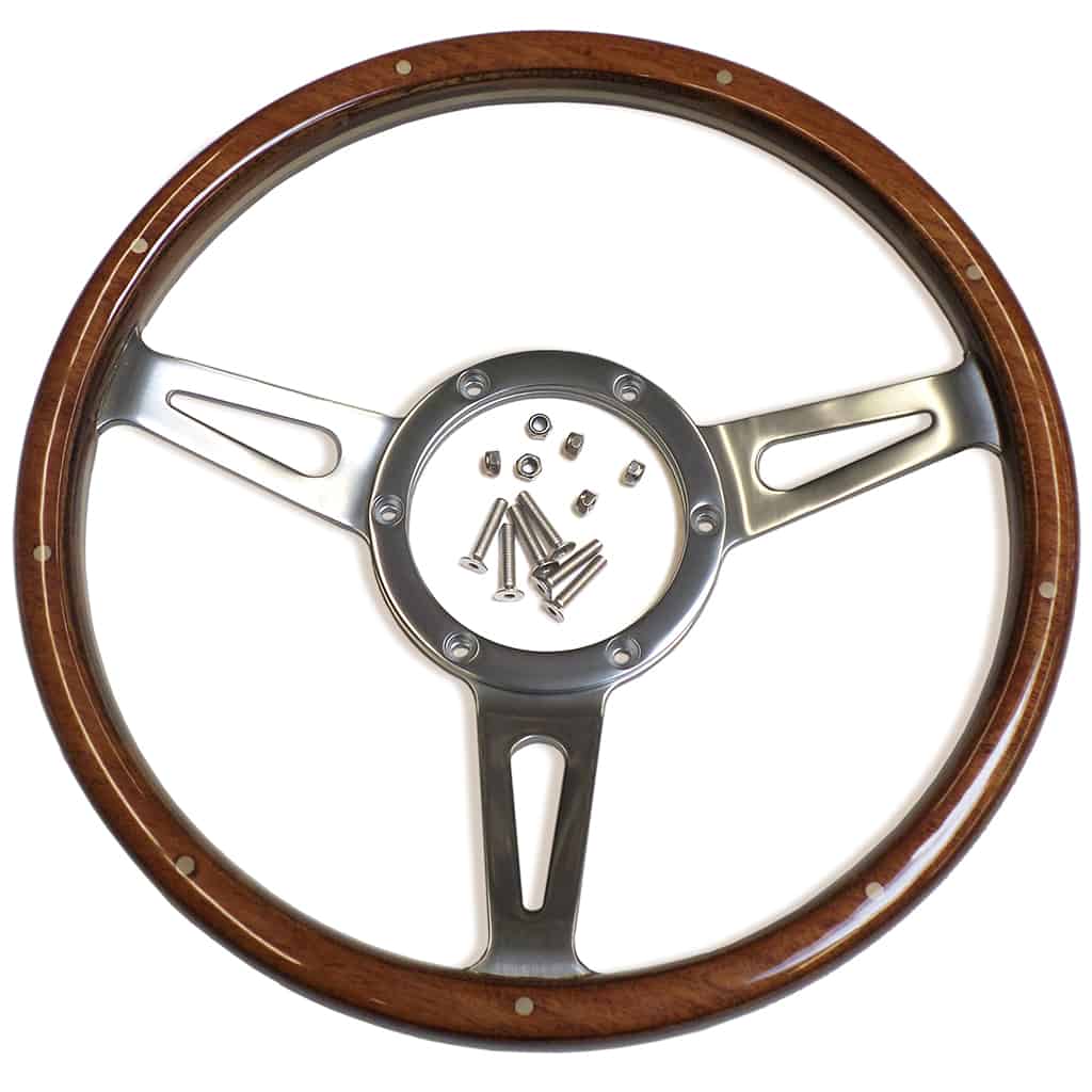 Steering Wheel, 13'', Classic Wood (33SPCW) Seven Classic Mini Parts