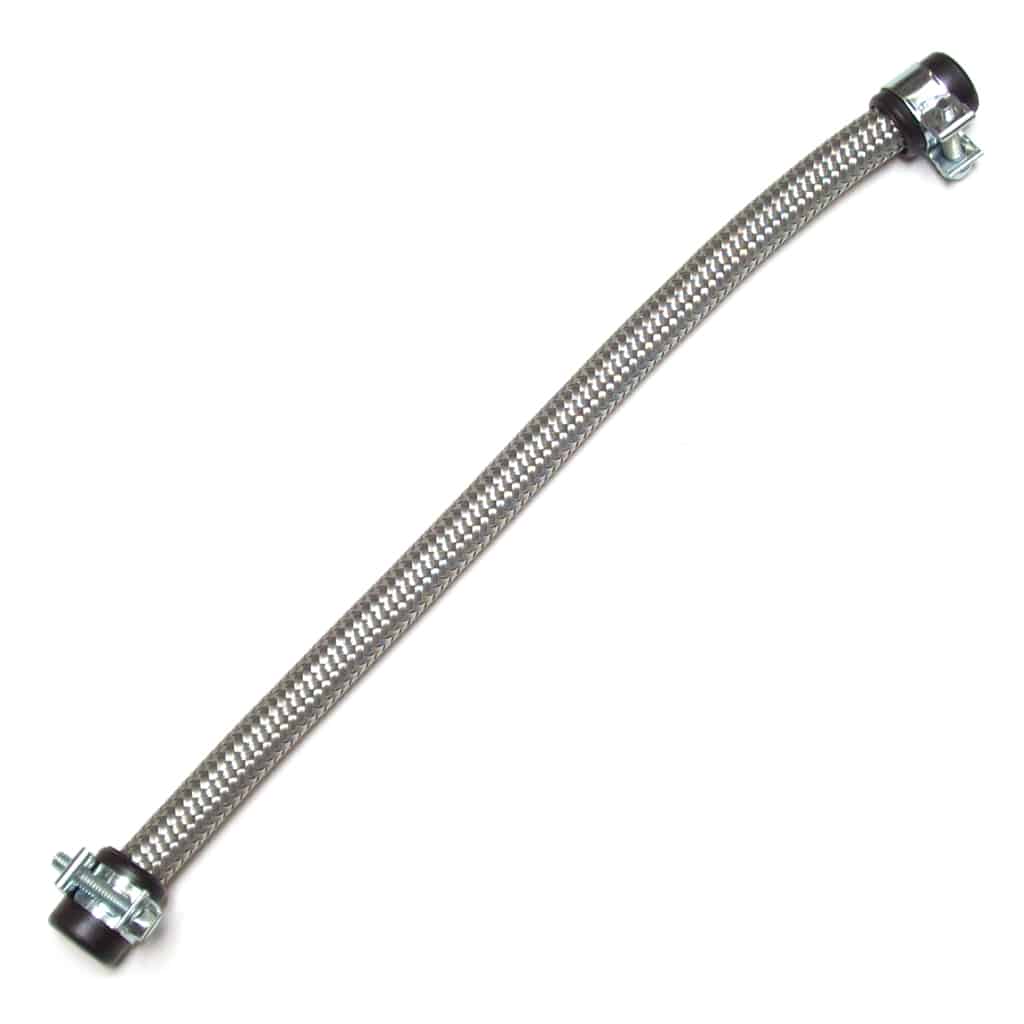 Stainless Steel Braided Rubber Fuel Hose, 10" (GGT0104) Seven Classic