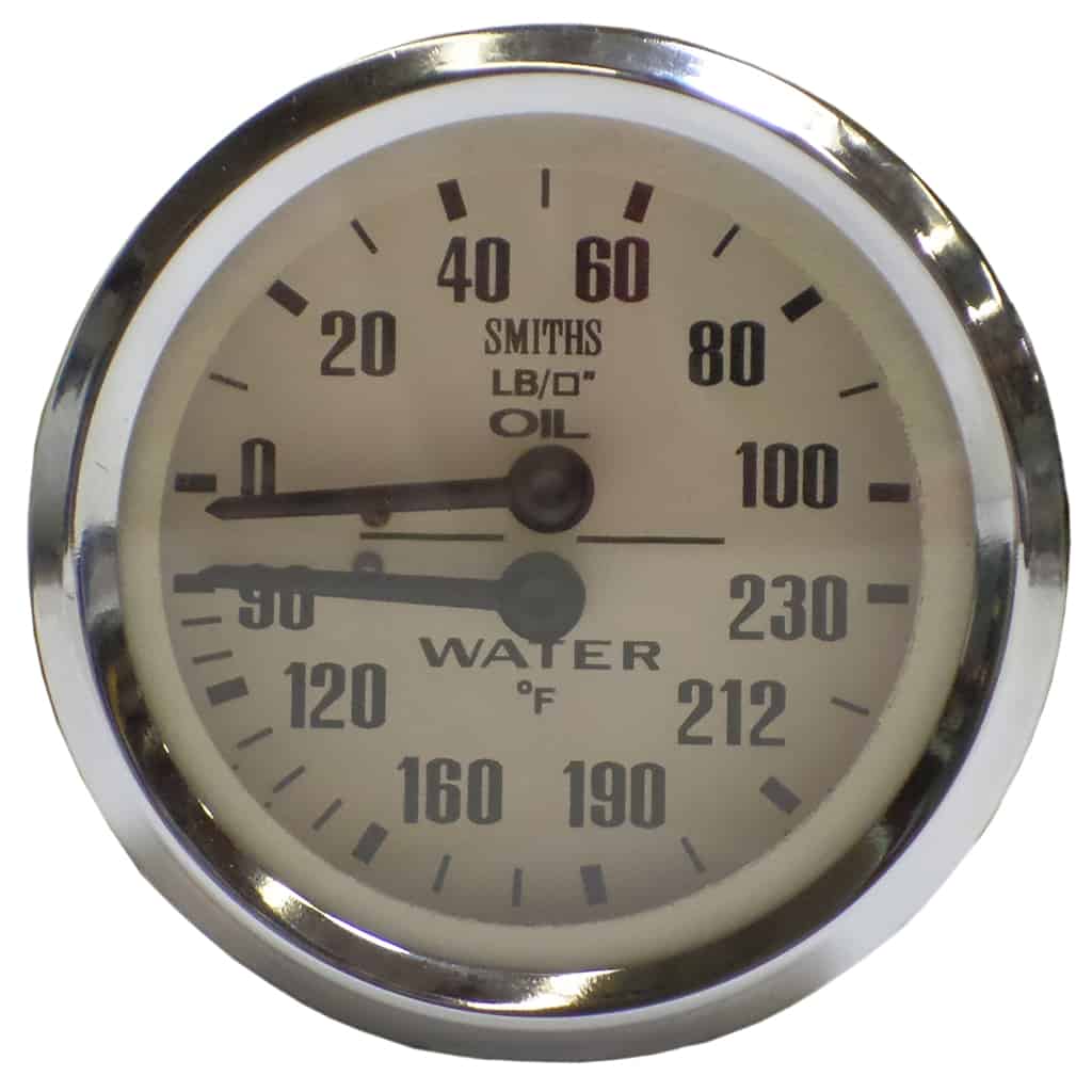 Dual Gauge, Water Temp / Oil Pressure, Smiths, Magnolia (SEL0045MG