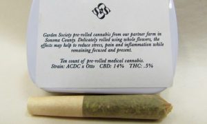 The label for these mini pre-rolls shows they're high in CBD. | Photo by David Downs