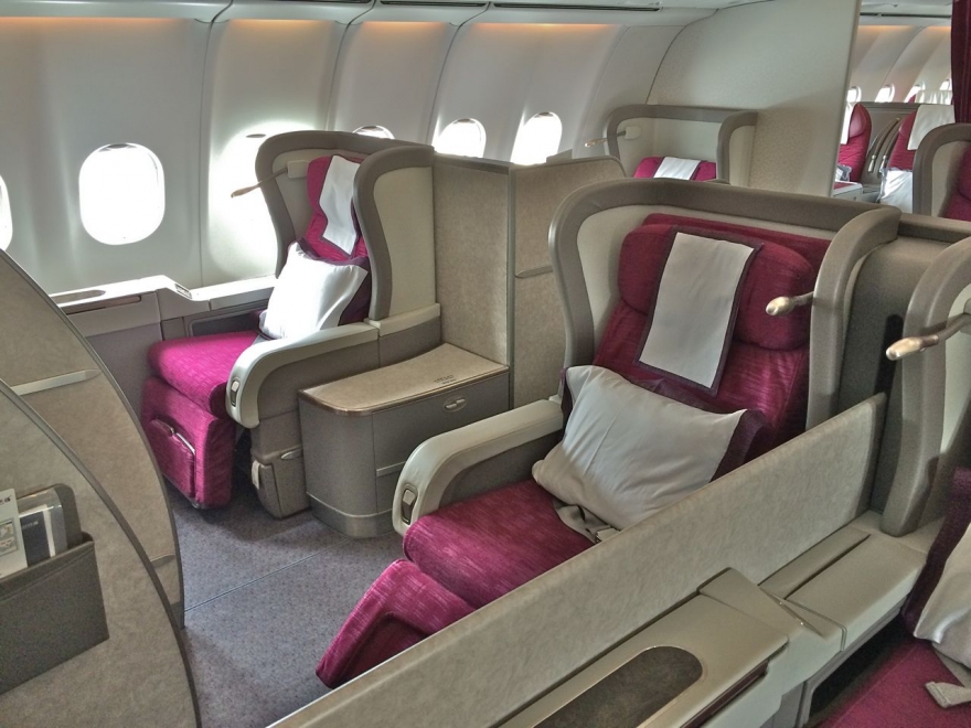 via American, Qatar and Cathay First Class