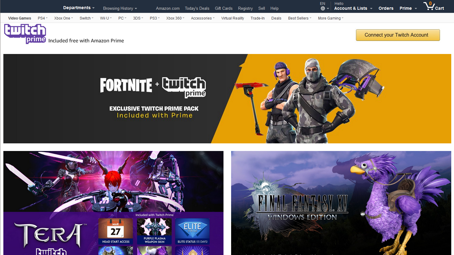 is twitch connected to amazon prime