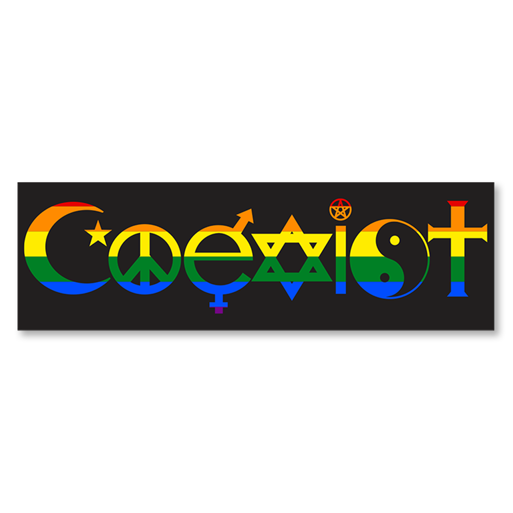 Coexist Pride Flag | Vinyl Sticker Decal for Laptop Tumbler Car Notebook Window - Bild 1 von 4