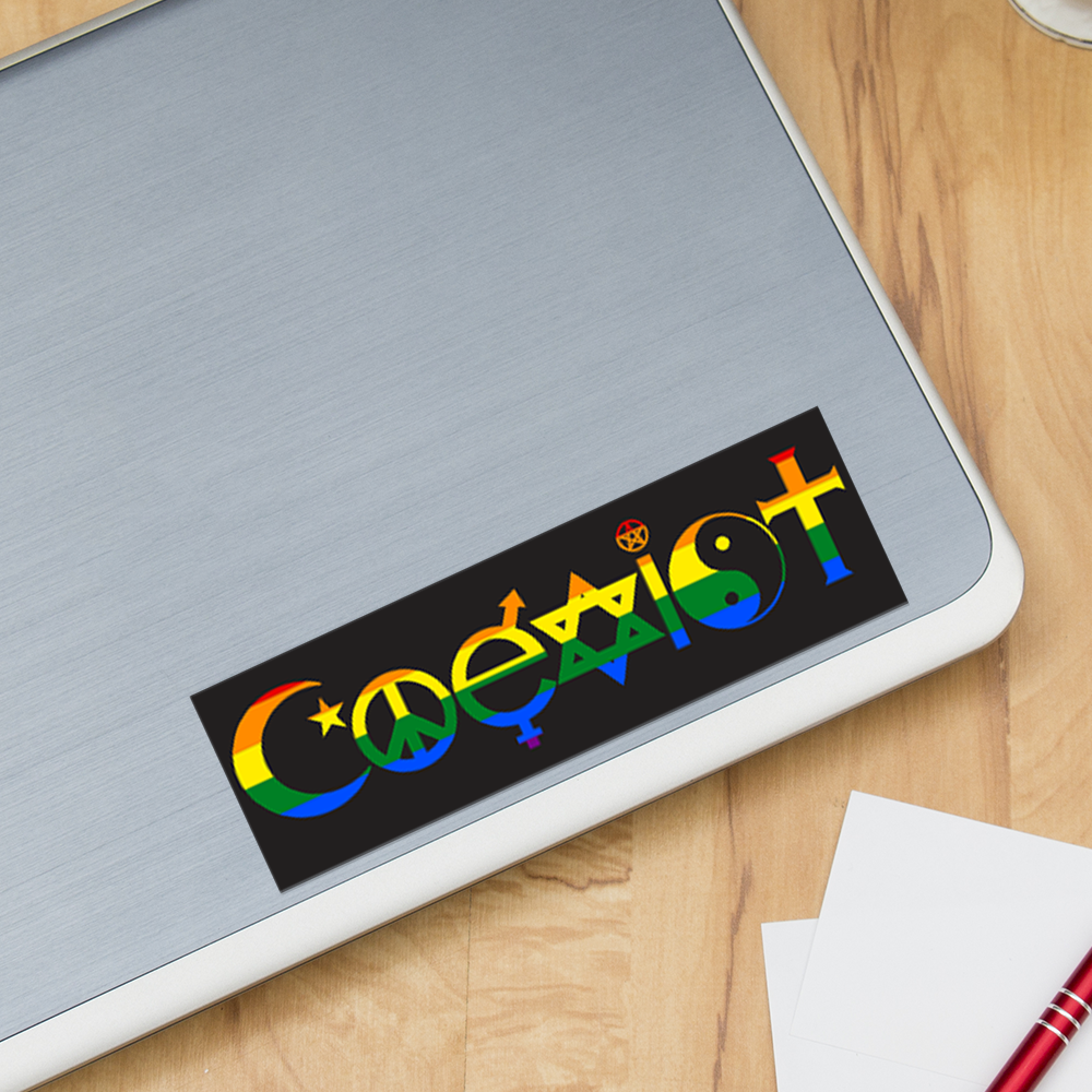 Coexist Pride Flag | Vinyl Sticker Decal for Laptop Tumbler Car Notebook Window - Bild 4 von 4