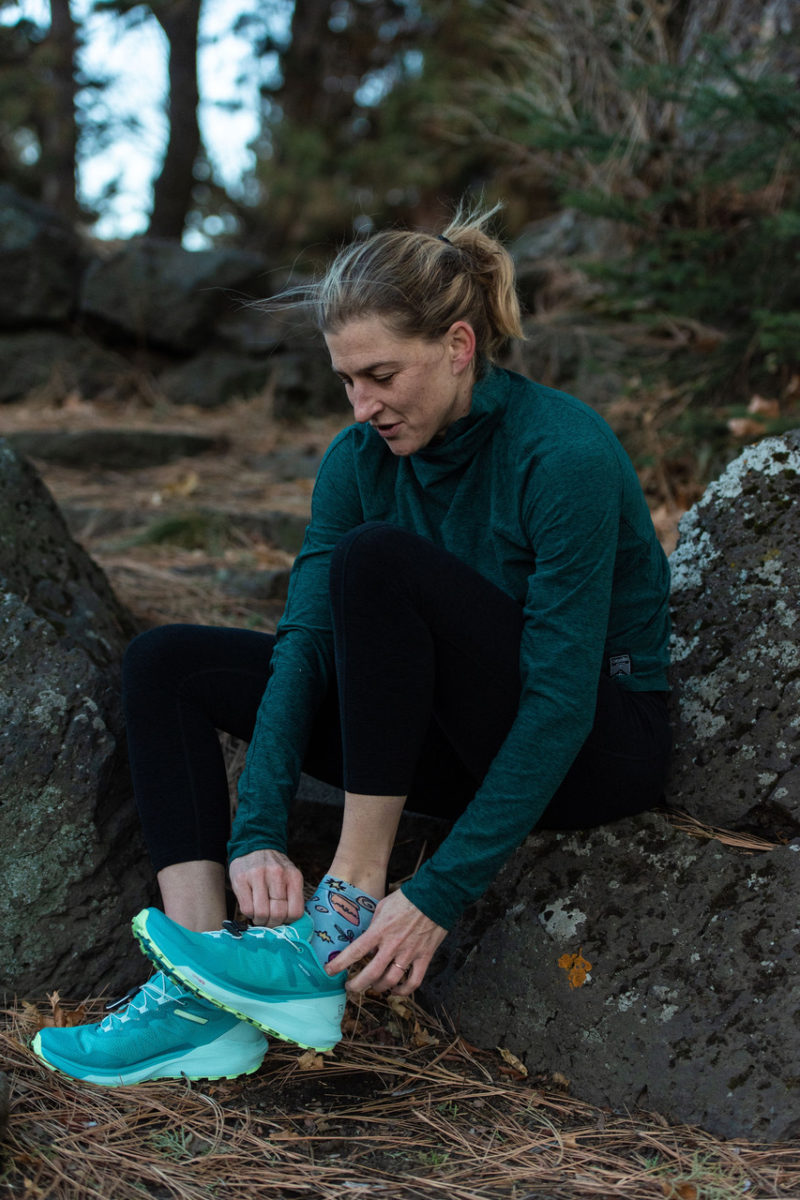 Lauren fleshman blue shoes