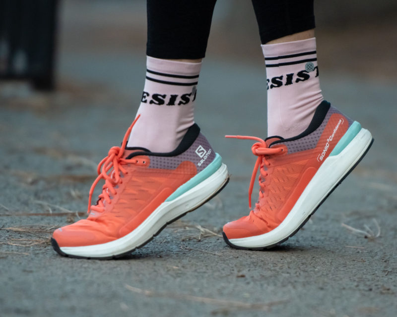 Lauren fleshman orange shoes