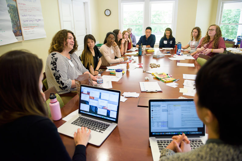 Peer educators participate in a training session. They will lead autumn quarter workshops designed to introduce first-year students to the skills needed to cultivate a more resilient, supportive and safe community.