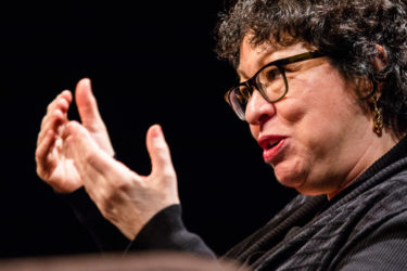 closeup of Sonia Sotomayor