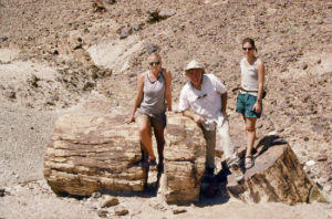 In 1997, Stephan Graham, center, along with graduate students Laura Webb, left and Cari Johnson, traveled to present-day Mongolia to explore an ancient petrified forest. (Image credit: Graham Labs)