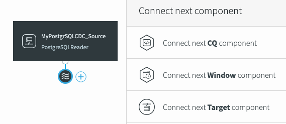 Connecting a target component to the Data Flow
