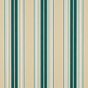 SummerMist Living Forest Green Beige Natural Fancy Stripe