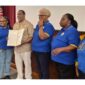 Senator Kevin S. Parker presents a New York State Legislative Resolution to members of the Eta Nu Sigma Brooklyn Alumnae Chapter of Sigma Gamma Rho Sorority, Inc. at WaterPalooza 26, held at Bushwick Campus on May 30, 2026.