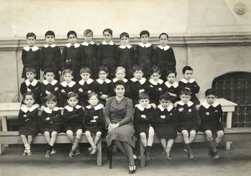 All boys classroom of the Jewish Cattaoui School, Cairo – 1937. (David and Joseph Vidal private collection)