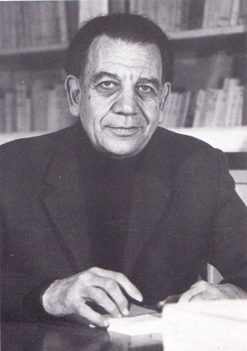 Edmond Jabès, Egyptian Jewish writer and poet. Author of the ‘Logomachie Renouvelée du Talmoud’ (the Talmud renewed logomachy) written in Egypt. Exiled to France, he wrote ‘Le Livre des questions’ and won in 1982 the Prize of the ‘Foundation du Judaisme Francais’ and many other important Prizes.