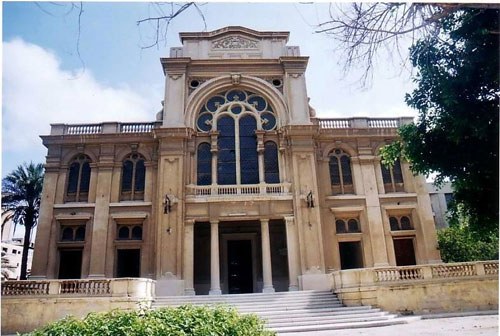Eliahu Hanavi Synagogue, at Nebi Daniel Street, in Alexandria. The biggest, the most impressive and the most antique Synagogue of Alexandria. Is registered since 1987 as a Jewish Egyptian Antiquity. Is well maintained by the few remnants of the Jewish Community in Alexandria, and the only Alexandrian Synagogue holding Services in the Jewish holidays. (From the book “The Golden Era of the Jews of Egypt” by Levana Zamir)