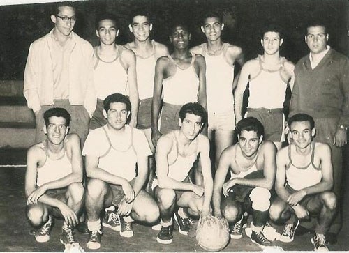 Basketball Maccabi Cairo – Boys group championship 1955 (From the book “The Golden Era of the Jews of Egypt” by Levana Zamir)