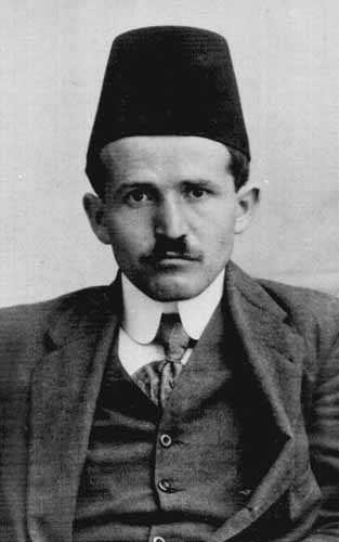 David Ben-Gurion, with the Turkish Tarboush, as a student in Law at the University of Istanbul in 1912.
