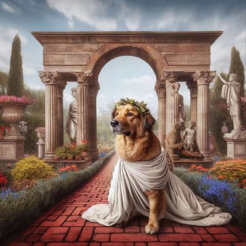Preview for Golden-retriever-classical-garden-aiold-template-cda23