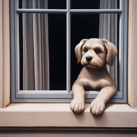 Preview for Puppy-peeking-out-window-aiold-template-367d1