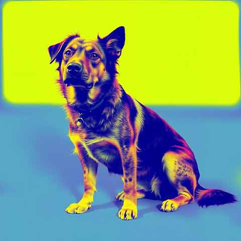 Preview for Vibrant-german-shepherd-portrait-aiold-template-0749c