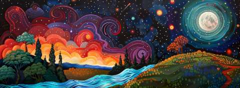 Preview for Cosmic-landscape-art-astrophotography-cover-template-f19aa