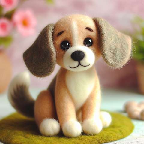 Preview for Felt-dog-figurine-aiartstyle-template-dab35