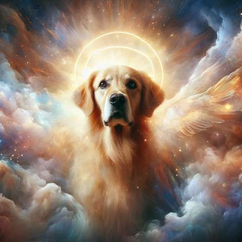 Preview for Angel-dog-heavenly-clouds-aiold-template-22e80