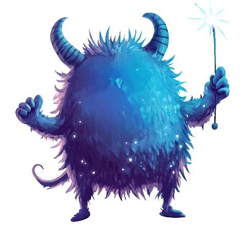 Preview for Magical-blue-creature-whimsical-monster-template-58873