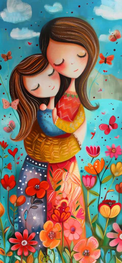 Preview for Mother-child-floral-embrace-mothers-day-template-20fe3