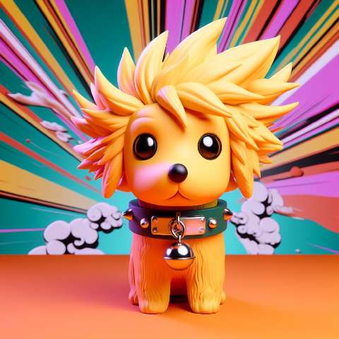 Preview for Colorful-3d-dog-figurine-aiold-template-78b0d