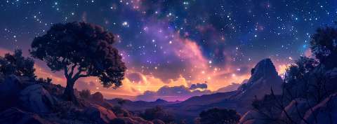 Preview for Cosmic-landscape-at-dusk-astrophotography-cover-template-f04b8