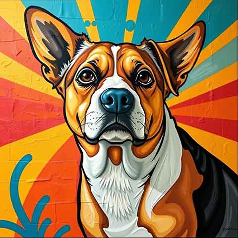 Preview for Colorful-dog-mural-art-aiold-template-c7b48