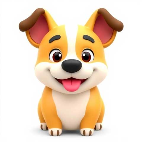 Preview for Cartoon-corgi-3d-character-aiemojianimals-template-41cbe
