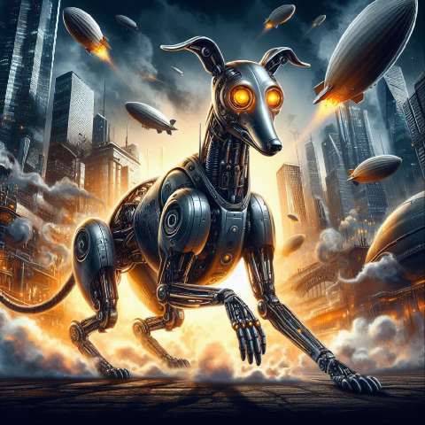 Preview for Cybernetic-canine-futuristic-metropolis-aiold-template-e4cc7