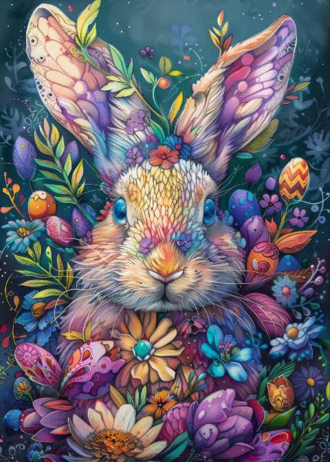 Preview for Easter-bunny-colorful-illustration-template-818f4