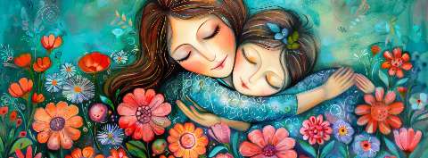 Preview for Mother-child-floral-slumber-mothers-day-template-34a05