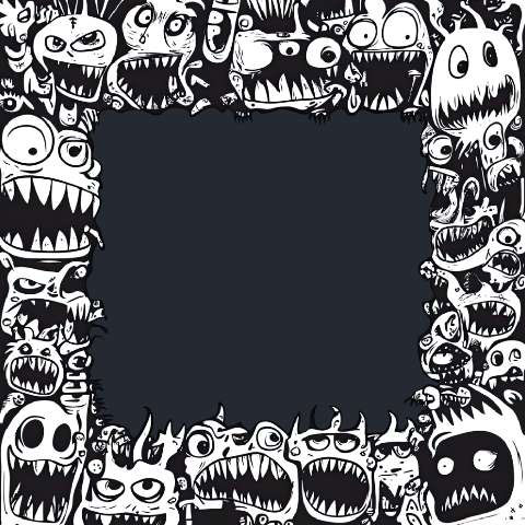 Preview for Cartoon-monster-frame-template-d4e68