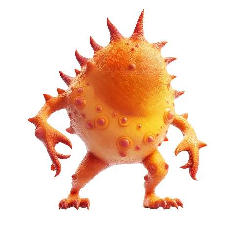 Preview for Spiky-orange-creature-whimsical-monster-template-566f3
