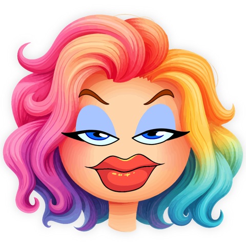 Preview for Rainbow-hair-cartoon-character-emoji-creatures-template-efac1